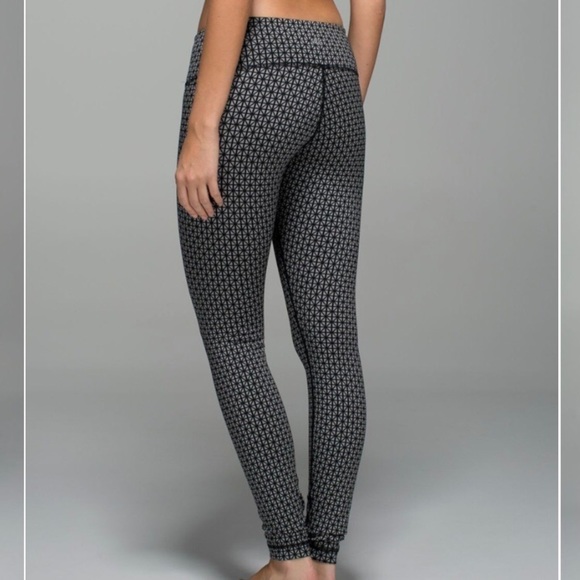 LULULEMON Wunder Under Pant Leggings Tights Tri Geo Silver Spoon W5G95S - Picture 1 of 15